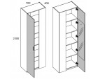 MODERN, Шкаф 1D/K70 Z. Цвет ПЕРСИДСКИЙ ЖЕМЧУГ MODERN, Шкаф 1D/K70 Z. Цвет ПЕРСИДСКИЙ ЖЕМЧУГ