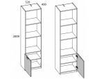 MODERN, Шкаф открытый 1D/52. Цвет ПЕРСИДСКИЙ ЖЕМЧУГ
