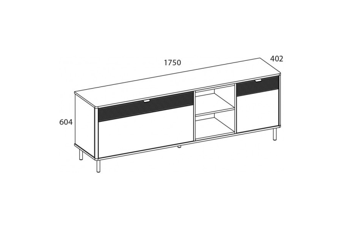 SIMPLE, Тумба RTV 2D1S2N. Цвет БЕЛЫЙ / МОНТЕ / ДЖЕЛАТО SIMPLE, Тумба RTV 2D1S2N. Цвет БЕЛЫЙ / МОНТЕ / ДЖЕЛАТО