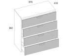 MODERN, Комод 4S. Цвет ПЕРСИДСКИЙ ЖЕМЧУГ