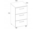 DOORSET, Тумба выкатная 3S. Цвет ДУБ НАВАРРА