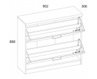 DOORSET, Тумба для обуви 2D. Цвет ДУБ НАВАРРА DOORSET, Тумба для обуви 2D. Цвет ДУБ НАВАРРА