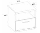DOORSET, Тумба прикроватная 1SN. Цвет ДУБ НАВАРРА DOORSET, Тумба прикроватная 1SN. Цвет ДУБ НАВАРРА