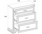 Комод 3S, MONAKO, цвет Сосна винтаж/дуб анкона