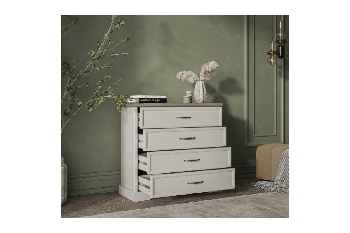 TOSCANA NEW, Комод 4S. Цвет ПЕРСИДСКИЙ ЖЕМЧУГ/КАНЬОН TOSCANA NEW, Комод 4S. Цвет ПЕРСИДСКИЙ ЖЕМЧУГ/КАНЬОН