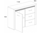 WHITEBLACK, Тумба 1D3S. Цвет БЕЛЫЙ / БЕЛЫЙ ГЛЯНЕЦ WHITEBLACK, Тумба 1D3S. Цвет БЕЛЫЙ / БЕЛЫЙ ГЛЯНЕЦ