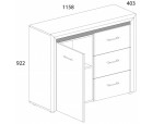 WHITEBLACK, Тумба 1D3S. Цвет БЕЛЫЙ / БЕЛЫЙ ГЛЯНЕЦ WHITEBLACK, Тумба 1D3S. Цвет БЕЛЫЙ / БЕЛЫЙ ГЛЯНЕЦ
