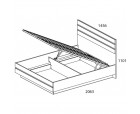 LIMA, Кровать 140 с подъемником. Цвет ПЕРСИДСКИЙ ЖЕМЧУГ/ МАДУРА LIMA, Кровать 140 с подъемником. Цвет ПЕРСИДСКИЙ ЖЕМЧУГ/ МАДУРА