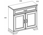 Тумба 2D1S, TIFFANY, цвет вудлайн кремовый