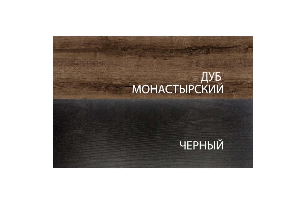 Шкаф 2DG2S, JAGGER, цвет Дуб монастырский /Черный