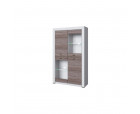 Шкаф-витрина 2V2D, OLIVIA, цвет вудлайн крем/дуб анкона Шкаф-витрина 2V2D, OLIVIA, цвет вудлайн крем/дуб анкона