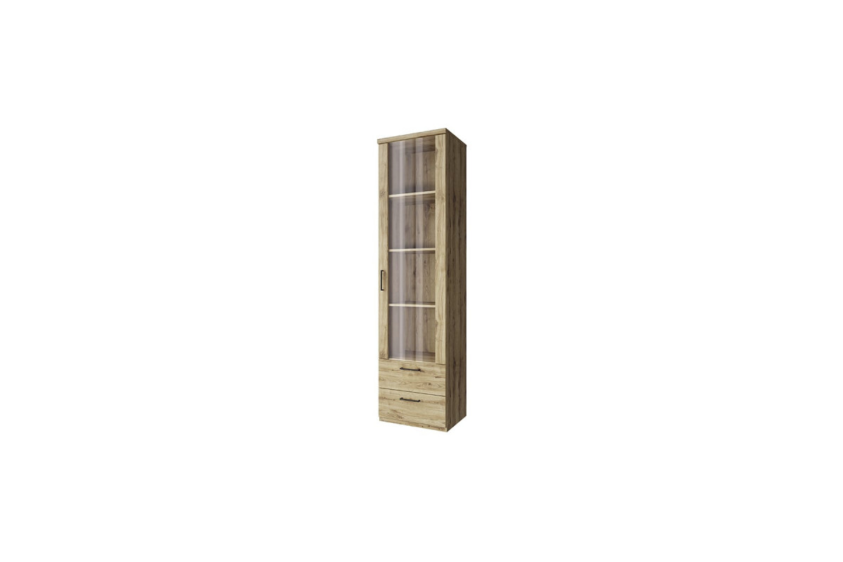 DOORSET, Шкаф с витриной 1V2S. Цвет ДУБ НАВАРРА