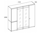 Шкаф 4D/TYP 23A, LINATE ,цвет белый/сонома трюфель