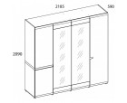 Шкаф 4D/TYP 23A, LINATE ,цвет белый/сонома трюфель