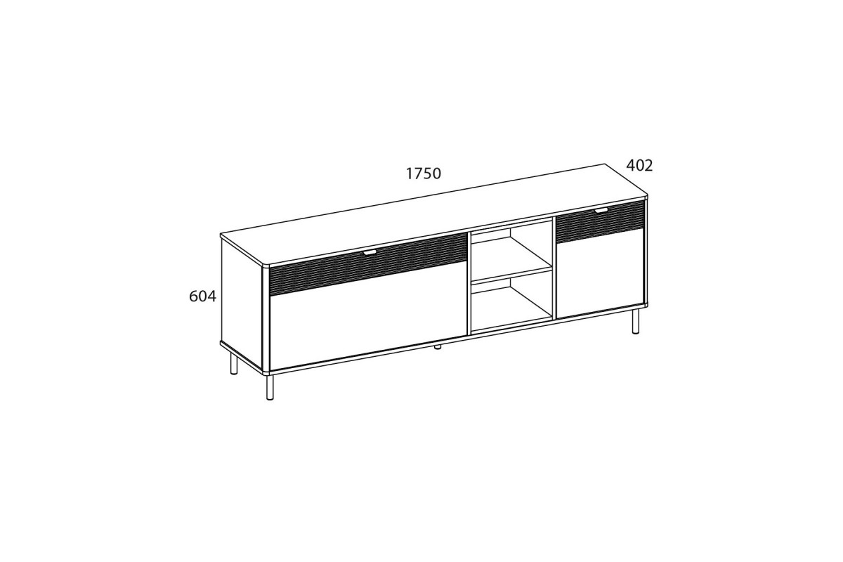 SIMPLE, Тумба RTV 2D1S2N. Цвет БЕЛЫЙ / МОНТЕ / ДЖЕЛАТО SIMPLE, Тумба RTV 2D1S2N. Цвет БЕЛЫЙ / МОНТЕ / ДЖЕЛАТО