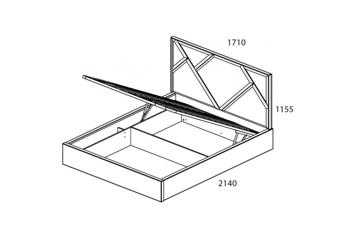 Кровать PUZZLE 160 с подъемником. Цвет КАМИЛЛА 03