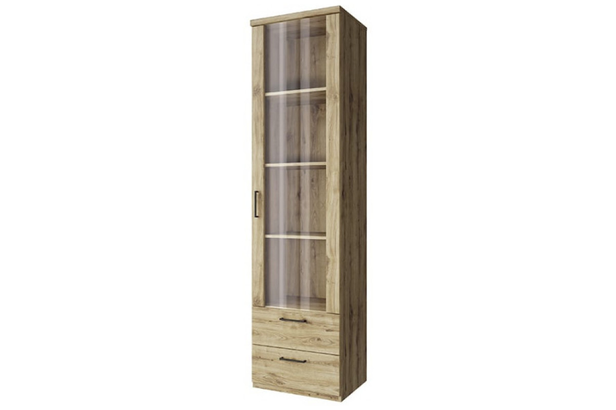 DOORSET, Шкаф с витриной 1V2S. Цвет ДУБ НАВАРРА