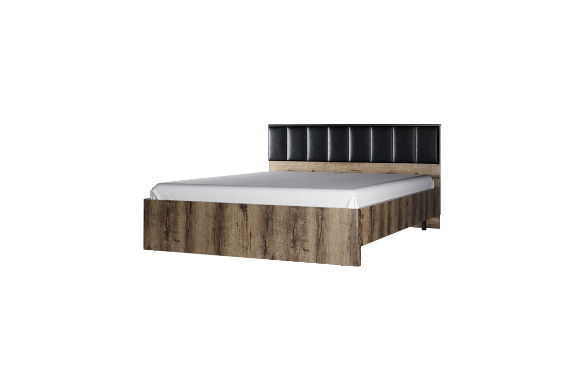 Кровать 160М, JAGGER, цвет Дуб монастырский /Черный Кровать 160М, JAGGER, цвет Дуб монастырский /Черный