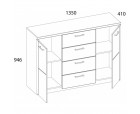 DOORSET, Тумба 2D4S. Цвет ДУБ НАВАРРА DOORSET, Тумба 2D4S. Цвет ДУБ НАВАРРА