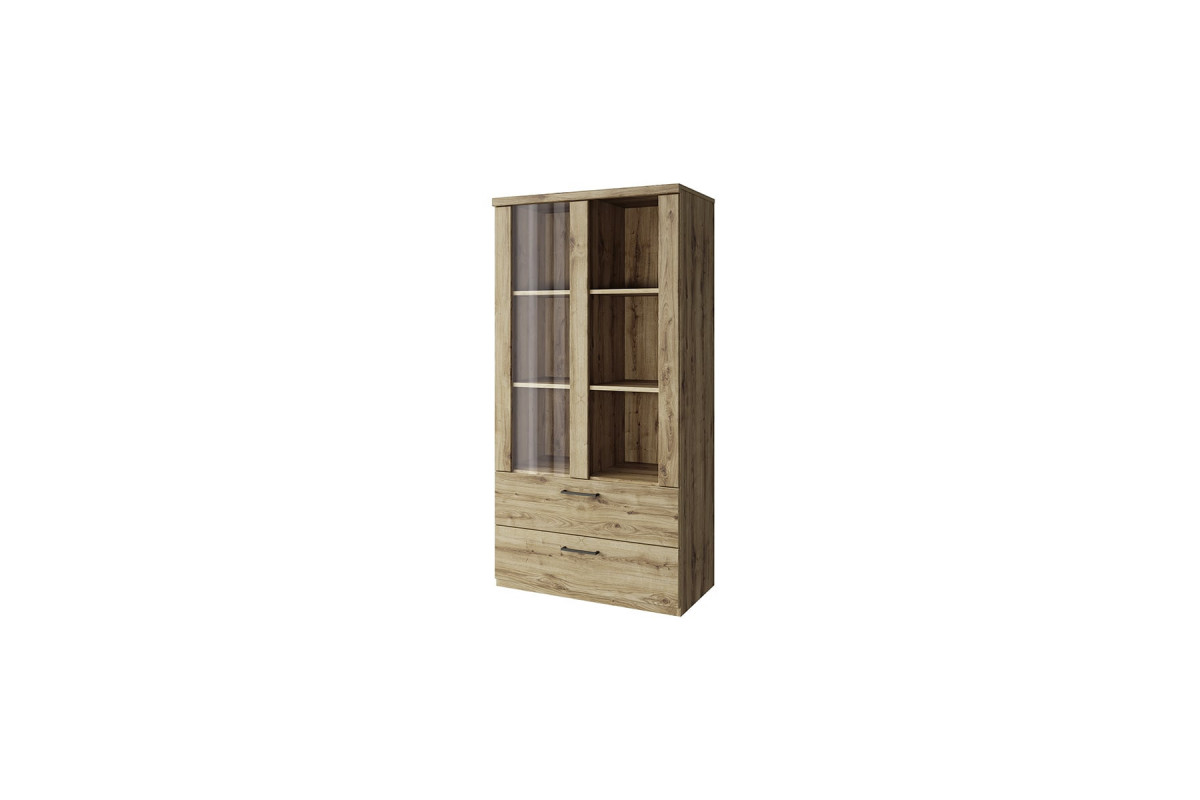 DOORSET, Шкаф с витриной 1V2S3N. Цвет ДУБ НАВАРРА