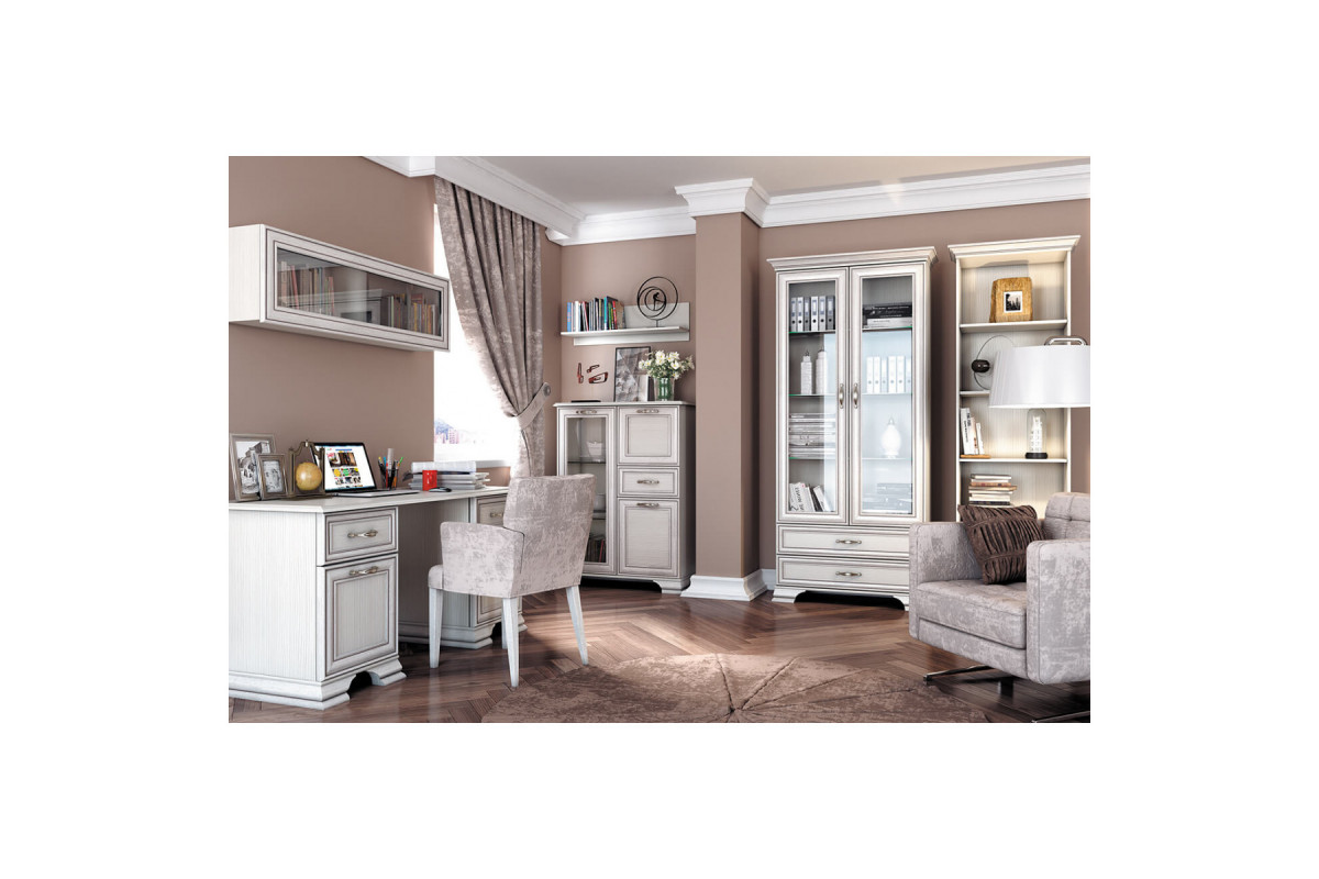 Тумба 1V2D1S, TIFFANY, цвет вудлайн кремовый