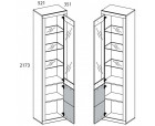 Шкаф-витрина 1D1V OSKAR , цвет дуб Санремо Шкаф-витрина 1D1V OSKAR , цвет дуб Санремо