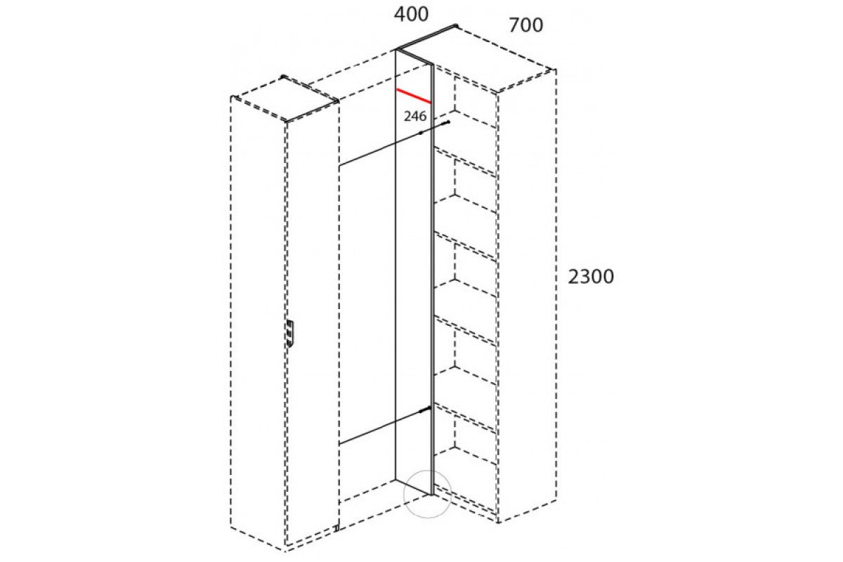 MODERN, Шкаф 1D/K70 Z. Цвет ПЕРСИДСКИЙ ЖЕМЧУГ MODERN, Шкаф 1D/K70 Z. Цвет ПЕРСИДСКИЙ ЖЕМЧУГ