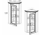 Шкаф с витриной 1VU, TIFFANY, цвет вудлайн кремовый Шкаф с витриной 1VU, TIFFANY, цвет вудлайн кремовый