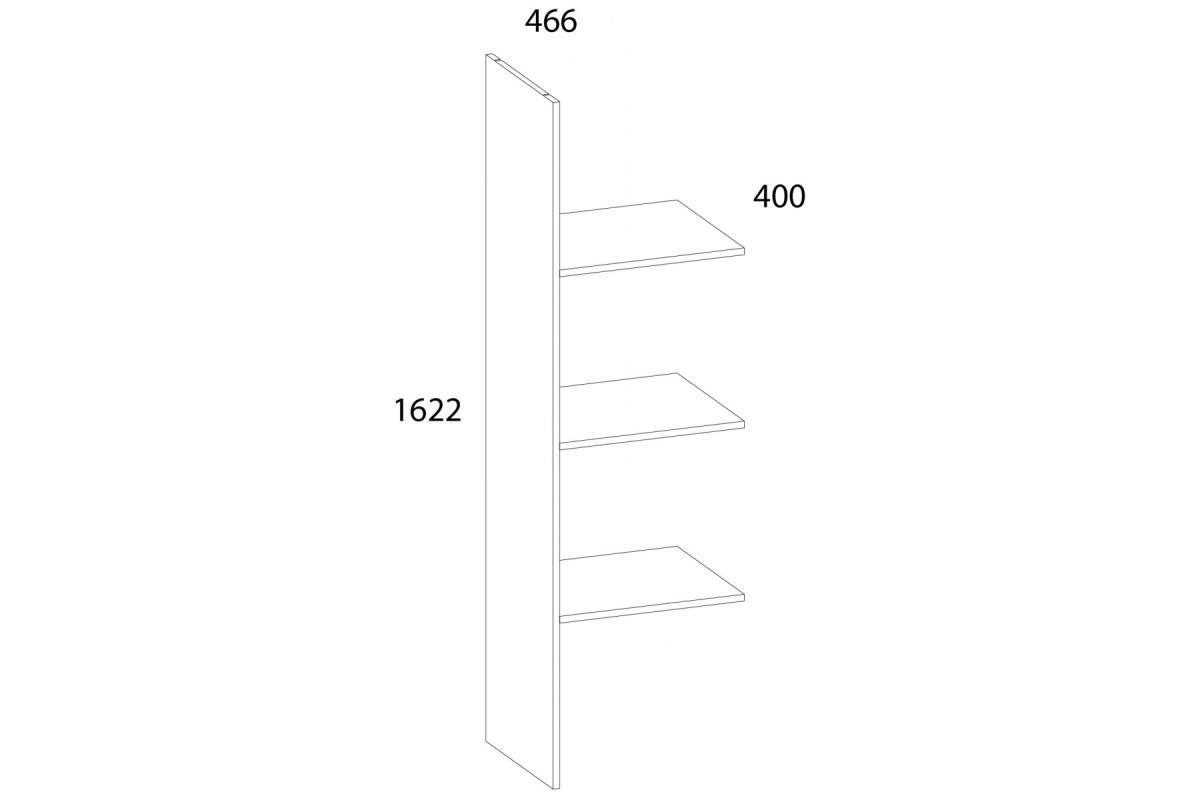 Комплект полок 2DG2S, JAGGER, цвет Дуб монастырский