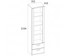 DOORSET, Шкаф открытый 2S4N. Цвет ДУБ НАВАРРА