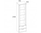 DOORSET, Шкаф открытый 2S4N. Цвет ДУБ НАВАРРА