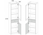 Шкаф 2D1S/D1, DIESEL , цвет дуб мадура/веллингтон