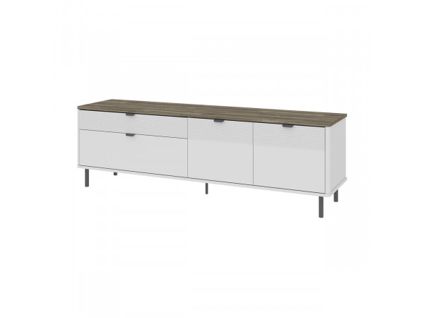 SIMPLE, Тумба RTV 2D2S. Цвет БЕЛЫЙ / МОНТЕ / ДЖЕЛАТО