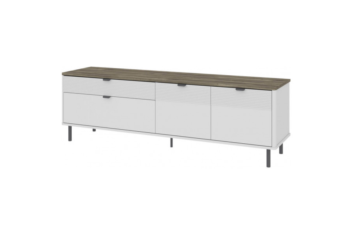SIMPLE, Тумба RTV 2D2S. Цвет БЕЛЫЙ / МОНТЕ / ДЖЕЛАТО
