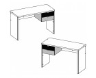 SIMPLE, Стол письменный 2S. Цвет БЕЛЫЙ / МОНТЕ / ДЖЕЛАТО