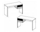 SIMPLE, Стол письменный 2S. Цвет БЕЛЫЙ / МОНТЕ / ДЖЕЛАТО