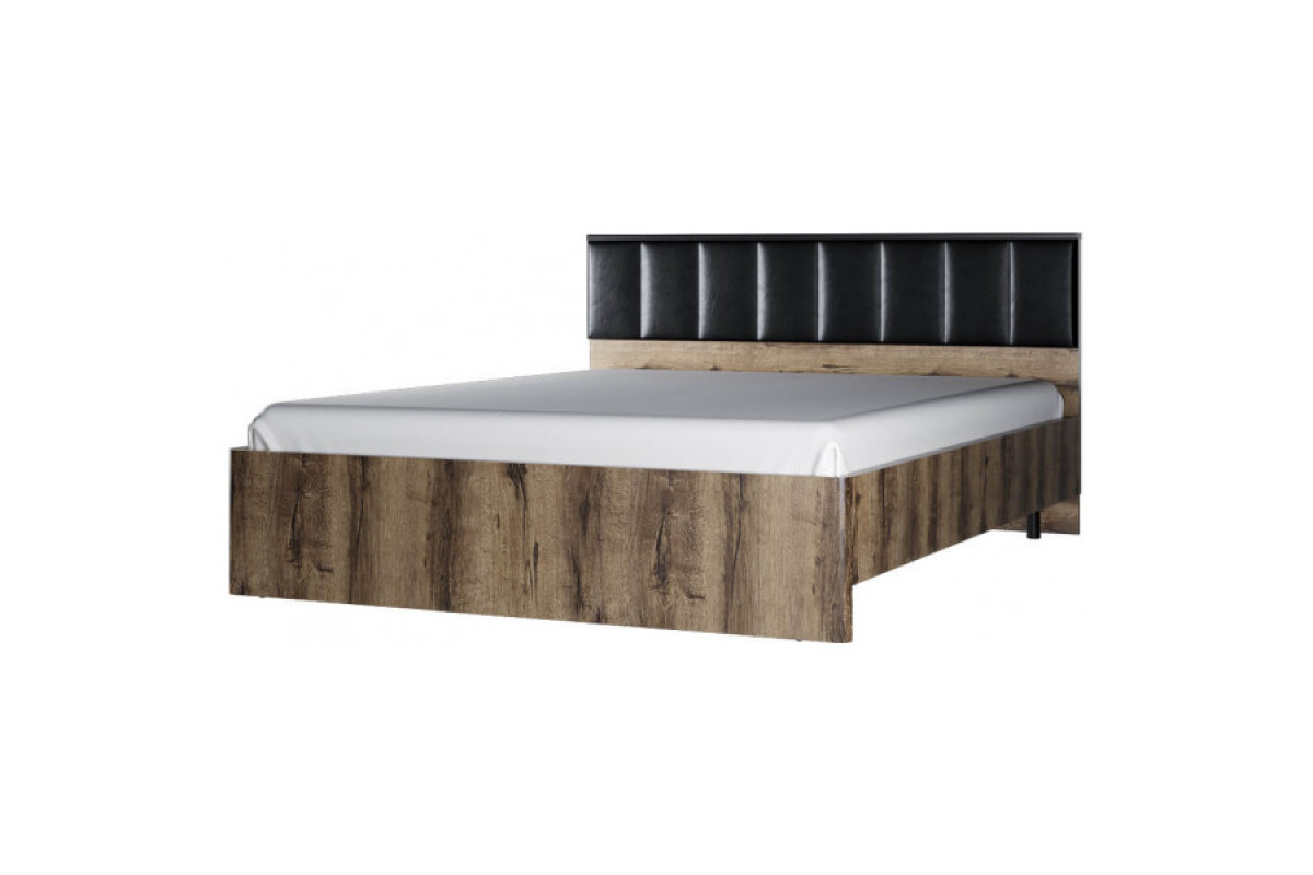 Кровать 160М, JAGGER, цвет Дуб монастырский /Черный Кровать 160М, JAGGER, цвет Дуб монастырский /Черный