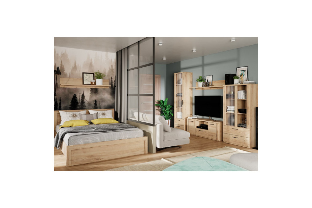 DOORSET, Кровать 140. Цвет ДУБ НАВАРРА