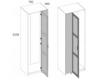 Серия модульных шкафов, Шкаф угловой 75/56. Цвет БЕЛЫЙ / ОРЕХ ЭЛИЯ СВЕТЛЫЙ Серия модульных шкафов, Шкаф угловой 75/56. Цвет БЕЛЫЙ / ОРЕХ ЭЛИЯ СВЕТЛЫЙ