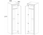 Шкаф 1DG, OLIVIA, цвет вудлайн крем/дуб анкона Шкаф 1DG, OLIVIA, цвет вудлайн крем/дуб анкона