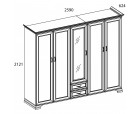 Шкаф 5DG2S Z, TIFFANY, цвет вудлайн кремовый Шкаф 5DG2S Z, TIFFANY, цвет вудлайн кремовый