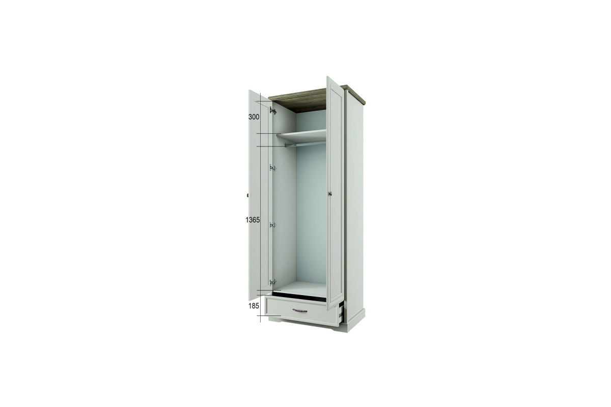 TOSCANA NEW, Шкаф 2DG1S. Цвет ПЕРСИДСКИЙ ЖЕМЧУГ/КАНЬОН TOSCANA NEW, Шкаф 2DG1S. Цвет ПЕРСИДСКИЙ ЖЕМЧУГ/КАНЬОН
