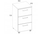 DOORSET, Тумба выкатная 3S. Цвет ДУБ НАВАРРА