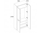 DOORSET, Шкаф 2DZ. Цвет ДУБ НАВАРРА DOORSET, Шкаф 2DZ. Цвет ДУБ НАВАРРА