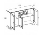 Тумба 3D1S, TIFFANY, цвет вудлайн кремовый Тумба 3D1S, TIFFANY, цвет вудлайн кремовый