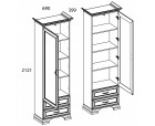 Шкаф 1D2S, TIFFANY, цвет вудлайн кремовый Шкаф 1D2S, TIFFANY, цвет вудлайн кремовый