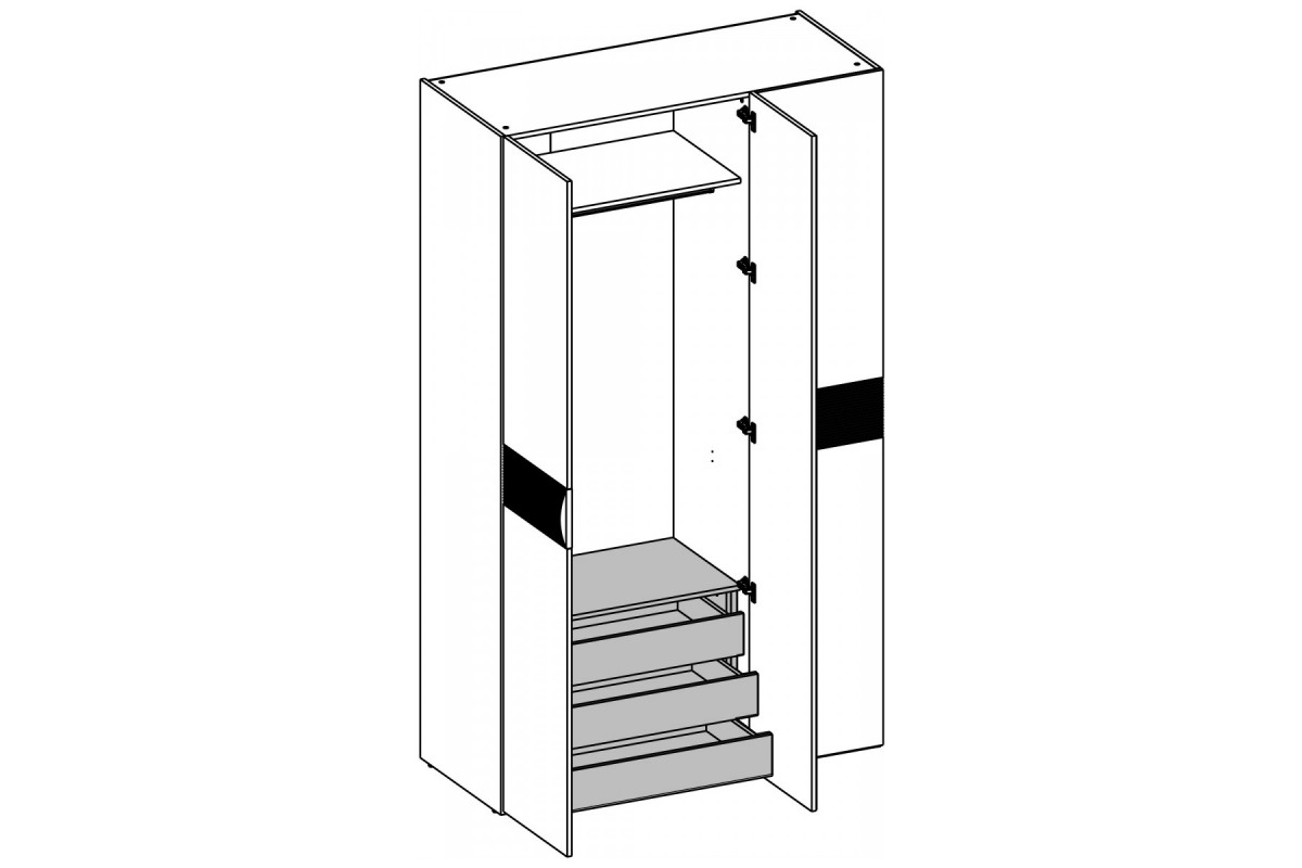 SIMPLE, Комплект ящиков 3S. Цвет БЕЛЫЙ