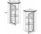Шкаф с витриной 1VU, TIFFANY, цвет вудлайн кремовый Шкаф с витриной 1VU, TIFFANY, цвет вудлайн кремовый