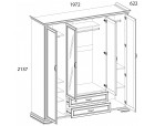 Шкаф 4D2S Z , MONAKO, цвет Сосна винтаж