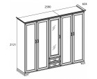 Шкаф 5DG2S Z, TIFFANY, цвет вудлайн кремовый Шкаф 5DG2S Z, TIFFANY, цвет вудлайн кремовый
